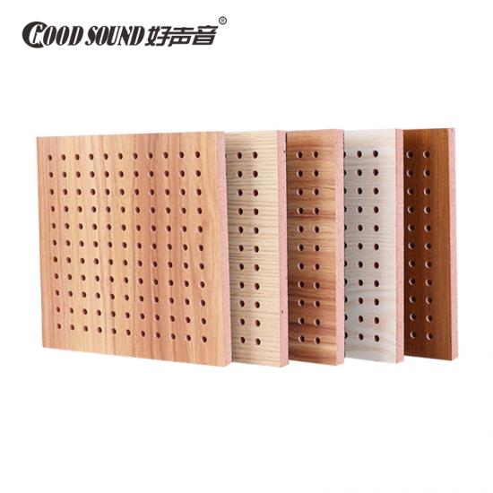 Wooden perforated decorative sound absorbing wall panels acoustic board for theater