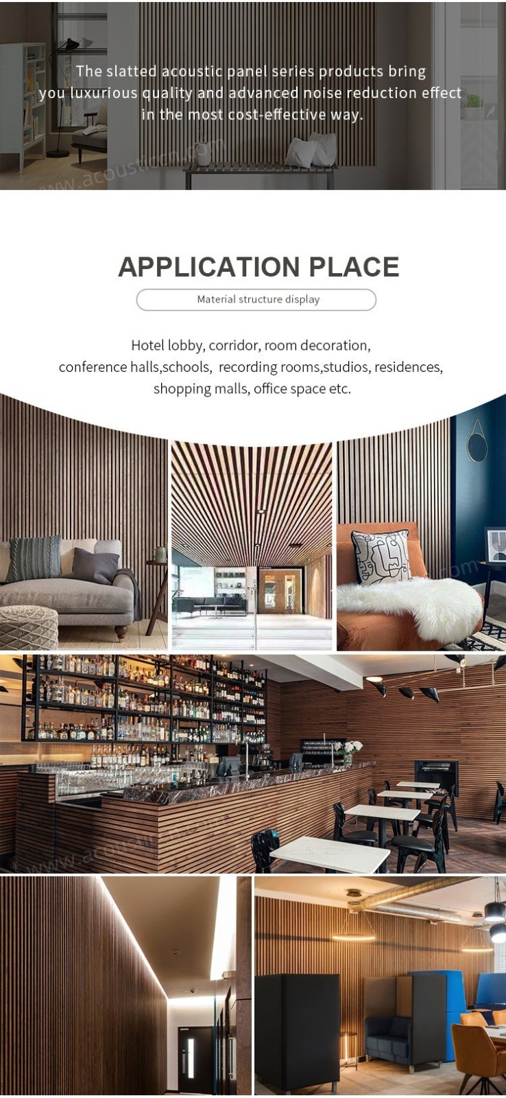 Interior Eco-Friendly Slat Wood Wall Panels-3