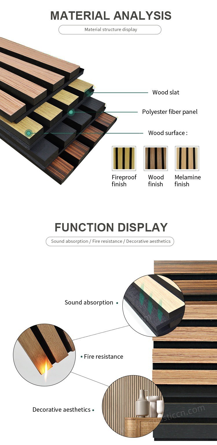 Wood Slat Acoustic Wall Panels For Office-2