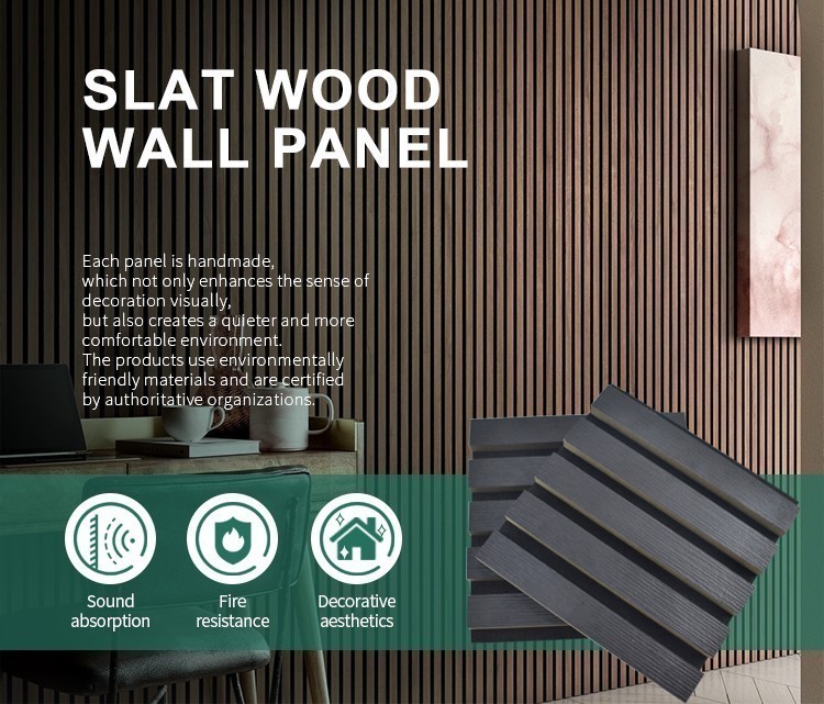 Interior Eco-Friendly Slat Wood Wall Panels-1