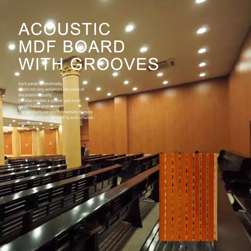 Acoustic Mdf Board With Grooves For Auditorium-7