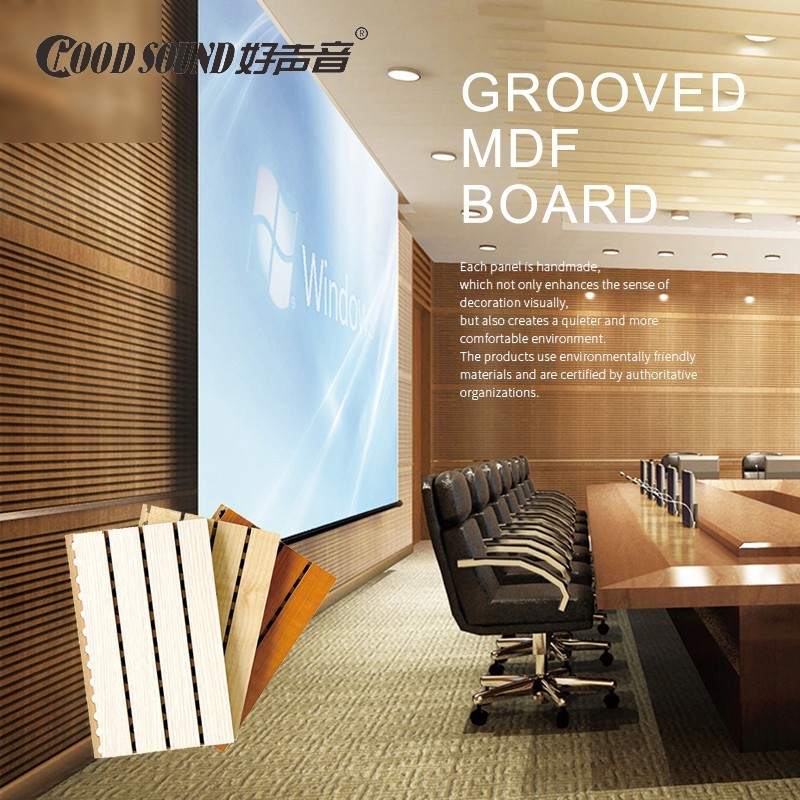 Grooved Mdf Boards For Office Meeting Room-7