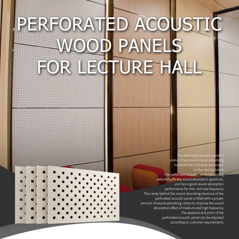 Perforated Acoustic Wood Panels For Lecture Hall-6