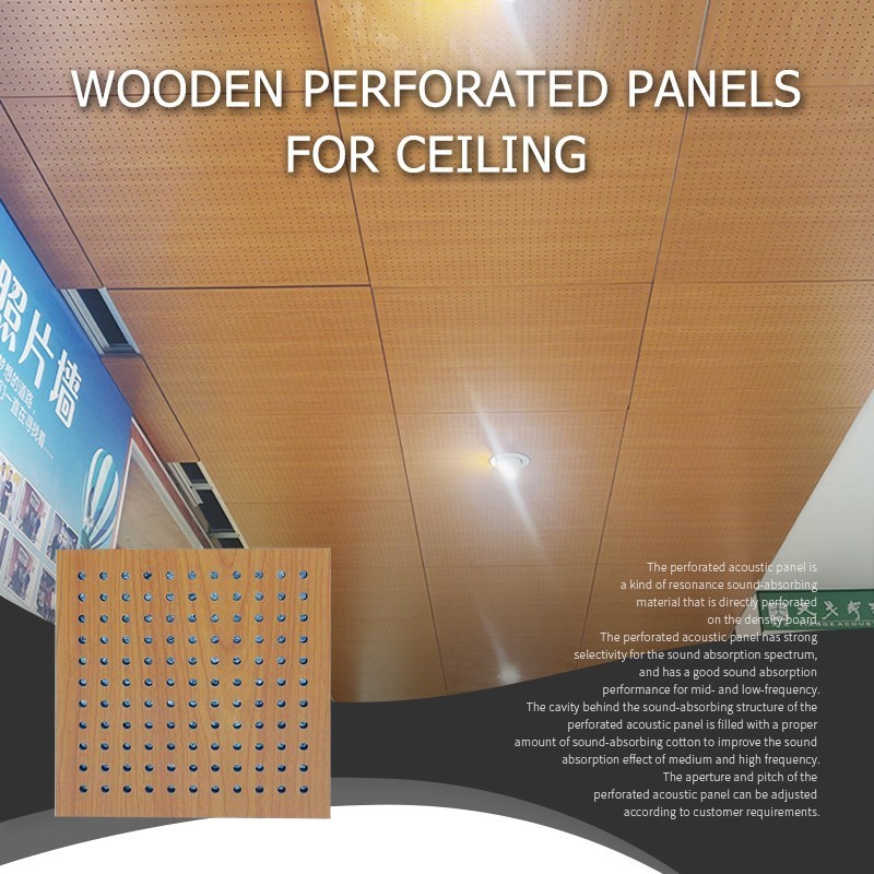 Wooden Perforated Panels For Ceiling-6