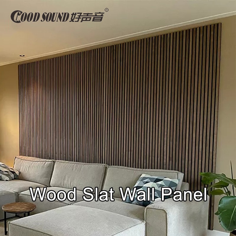 Rustic Walnut Wood Slat Wall Panel-1