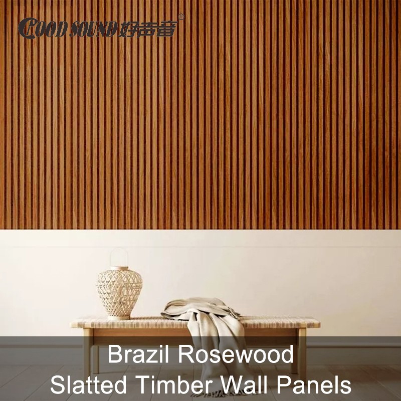 Brazil Rosewood Slatted Timber Wall Panels-1