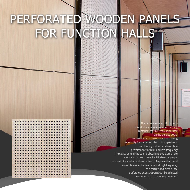 Perforated Wooden Panels For Function Halls-6