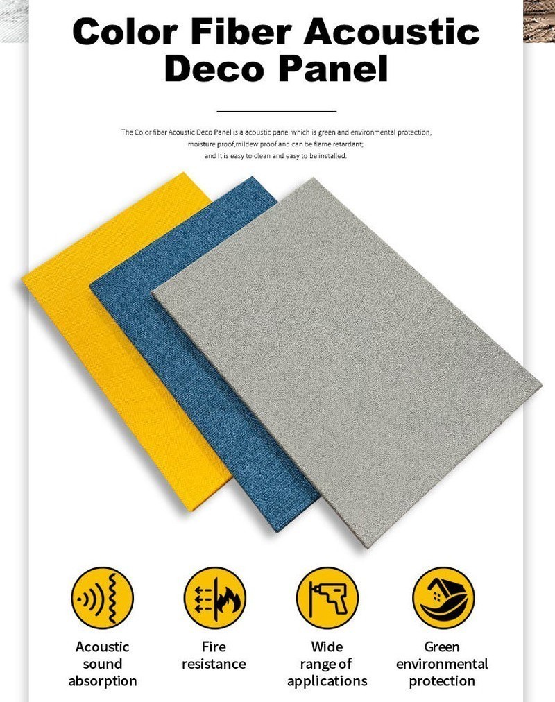 Eco-friendly Color Fiber Acoustic Panel-2