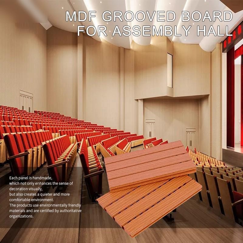Mdf Grooved Board For Assembly Hall-7