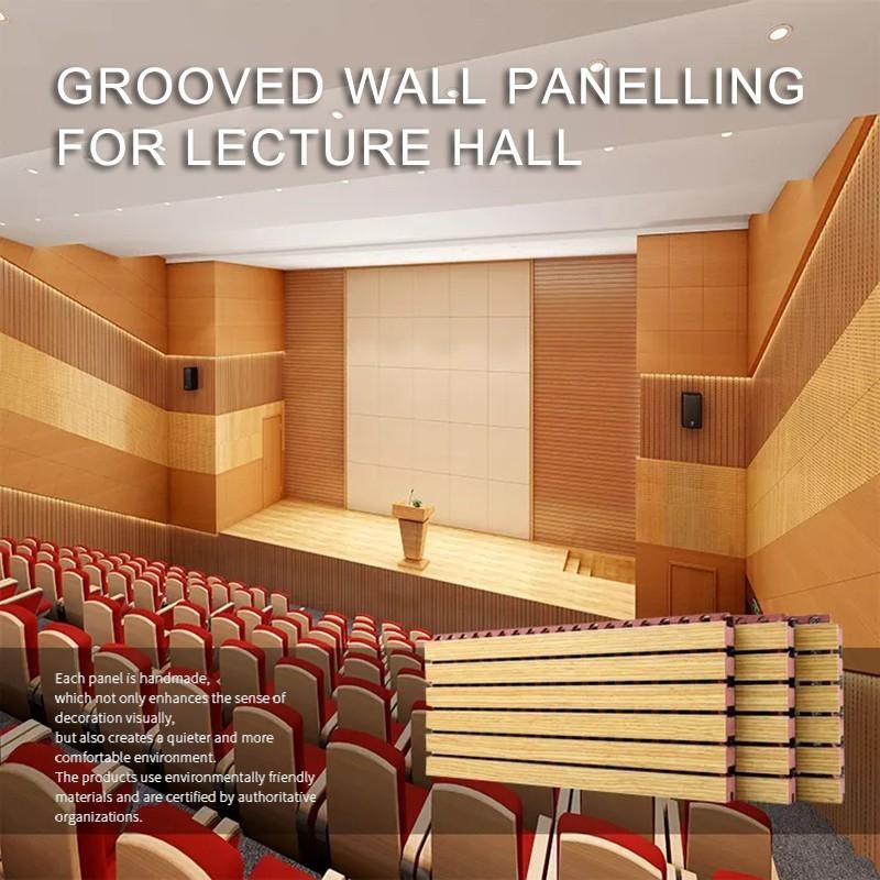 Grooved Wall Panelling For Lecture Hall-7