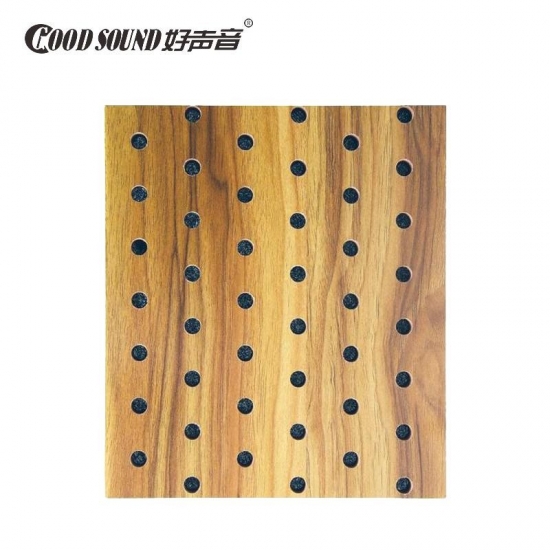 Wood Panel With Holes Elevates Hall Decor