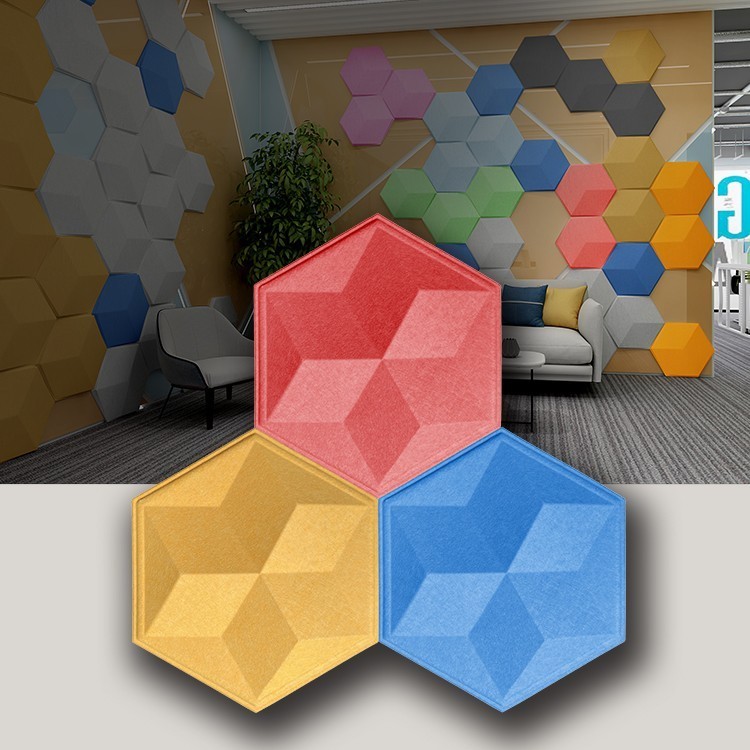 3D Hexagonal PET Acoustic Panel-1