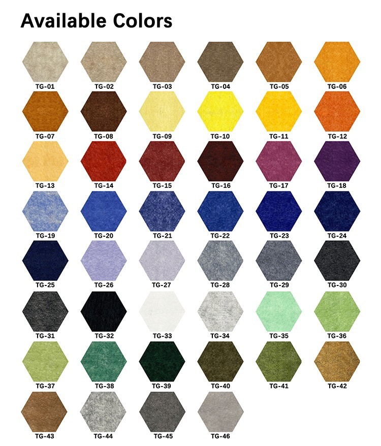 3D Hexagonal PET Acoustic Panel-7