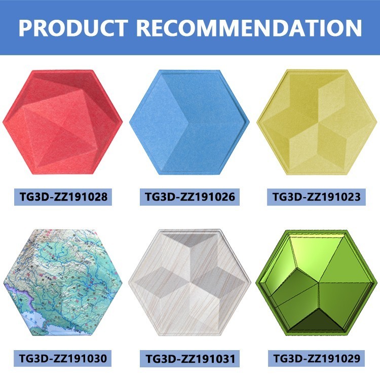 3D Hexagonal PET Acoustic Panel-6