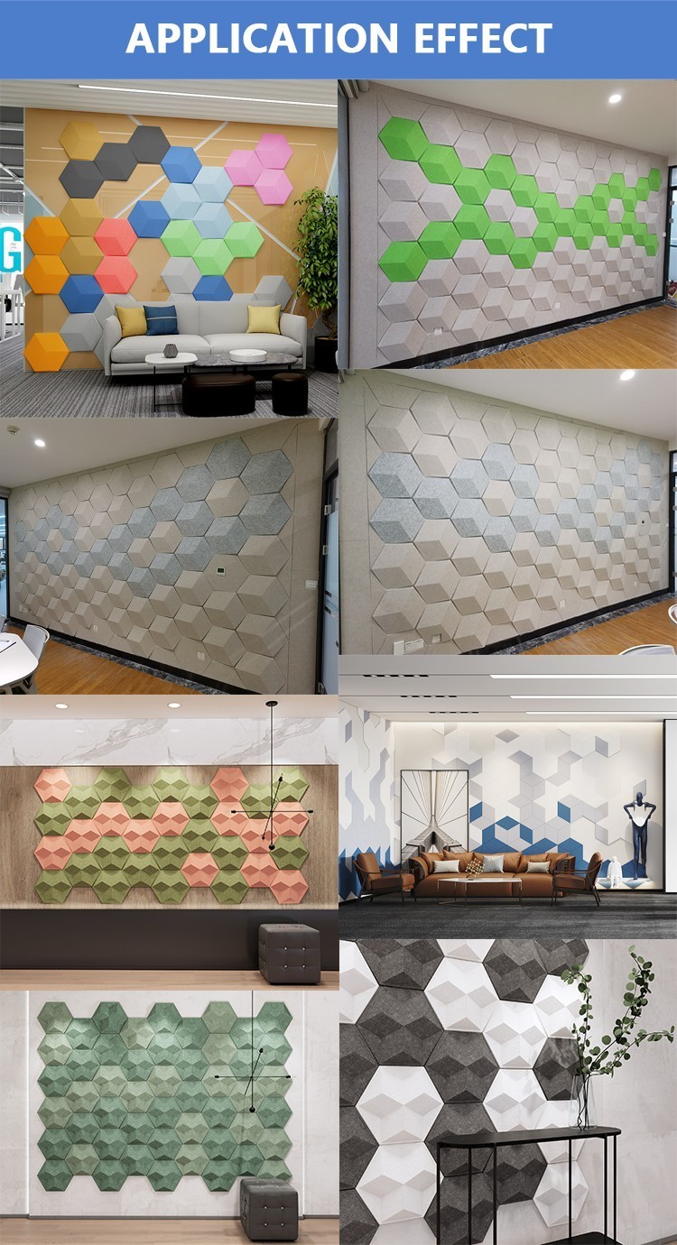 3D Hexagonal PET Acoustic Panel-8