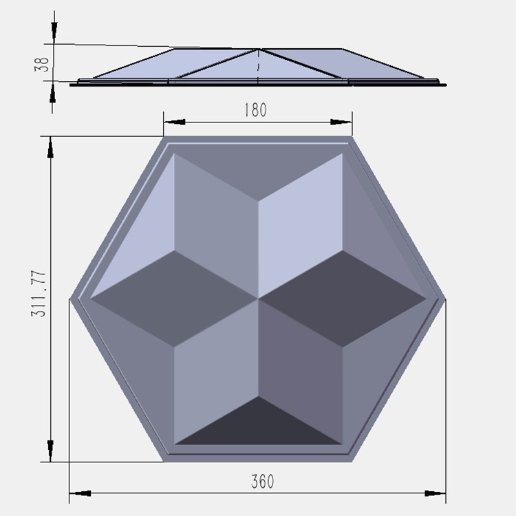3D Hexagonal PET Acoustic Panel-4