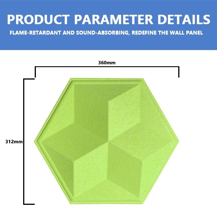 3D Hexagonal PET Acoustic Panel-3