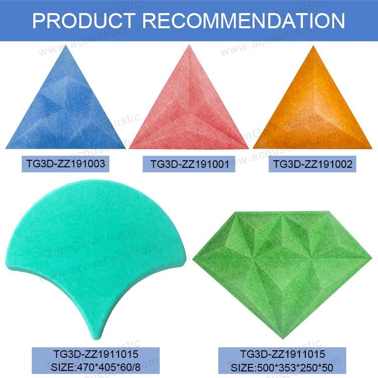 3D Triangle PET Acoustic Panel-3