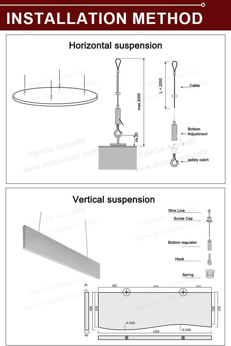 Noise Reduce PET Acoustic Ceiling Panels-8