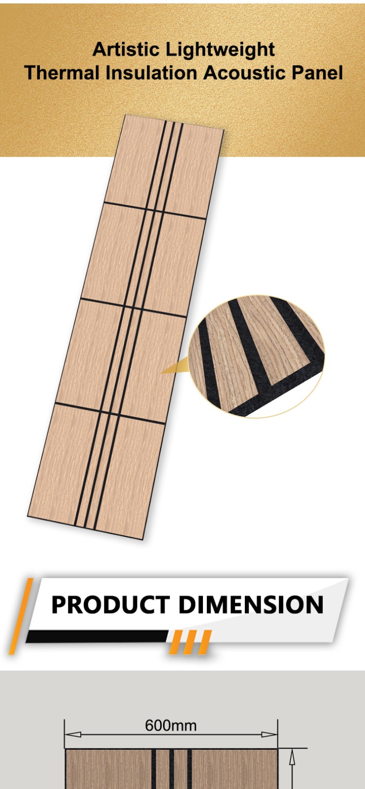 Artistic Lightweight Thermal Insulation Acoustic Panel-6