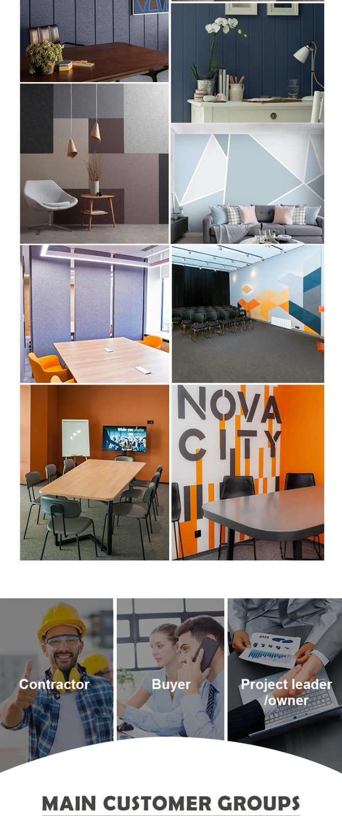 High Density Polyester Acoustic Panels For Wall-6
