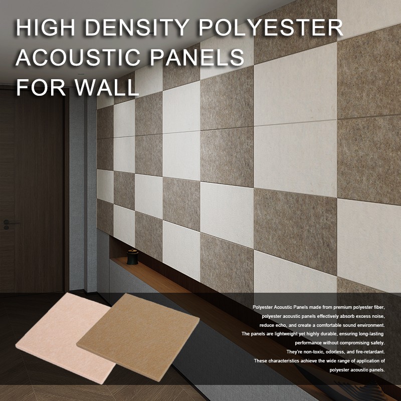 High Density Polyester Acoustic Panels For Wall-1