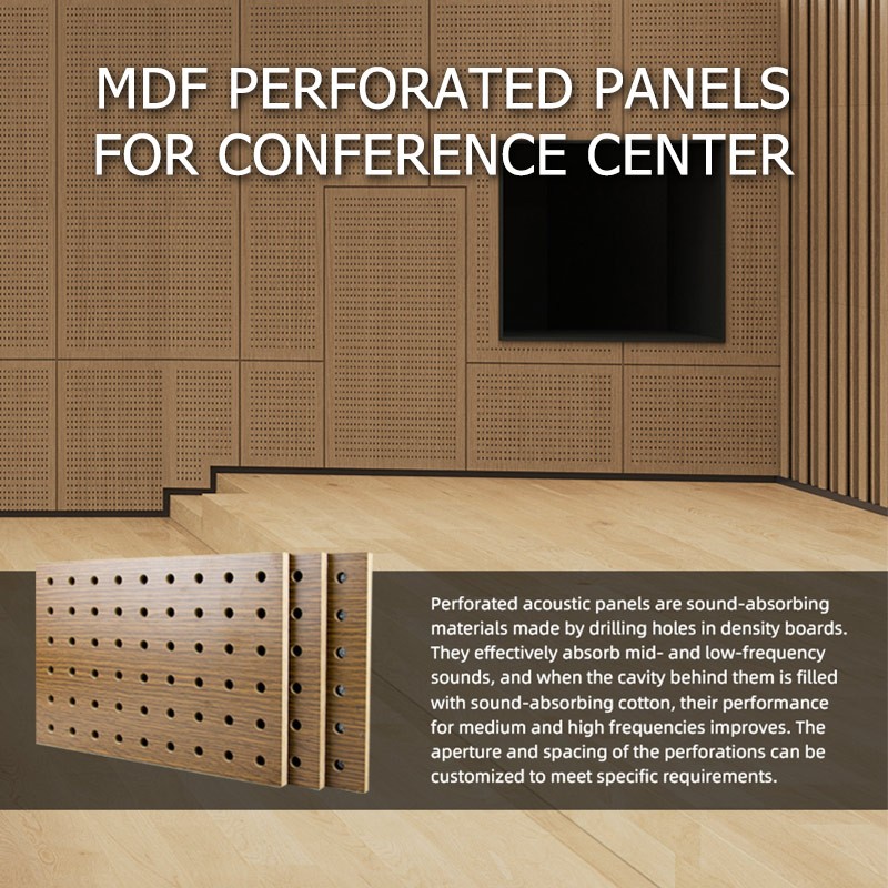 Mdf Perforated Panels For Conference Center-6