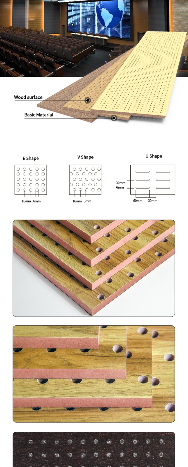 Mdf Perforated Panels For Conference Center-4