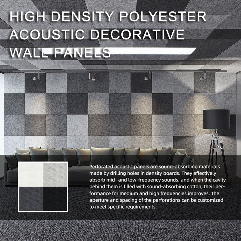 High Density Polyester Acoustic Decorative Wall Panels-6