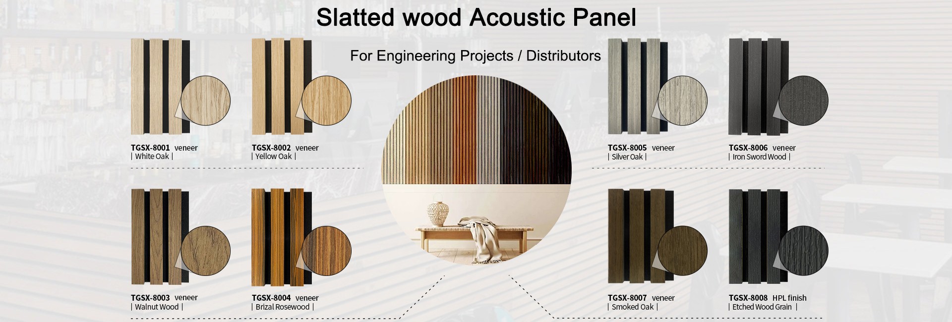 Slatted Wooden Acoustic Panels